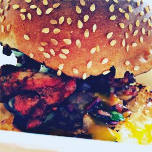Bhangra Burger - crispy tikka chicken
