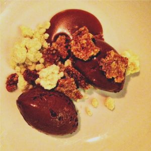 Chocolate mousse, milk, salted caramel